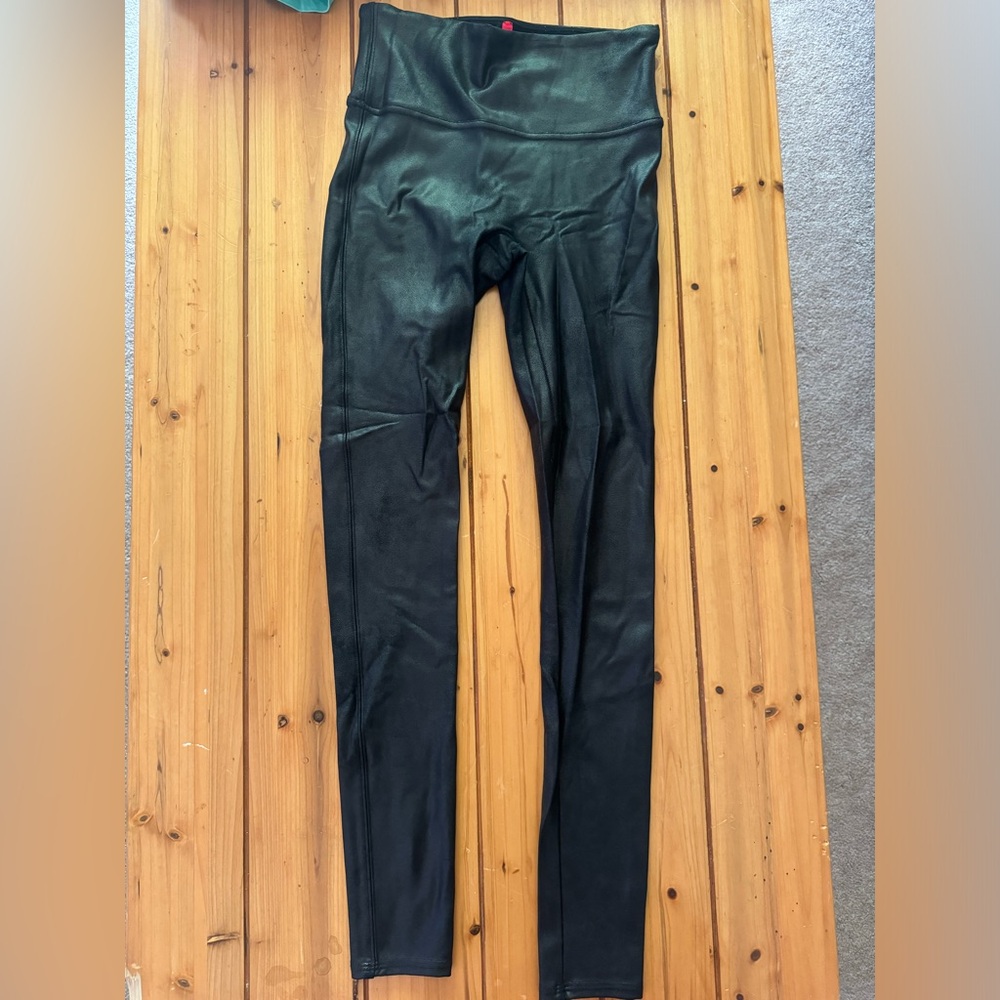 Spanx Black Faux Leather Leggings